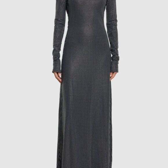 WeWoreWhat Black and Silver Sparkle Backless Formal Dress - Picture 1 of 13